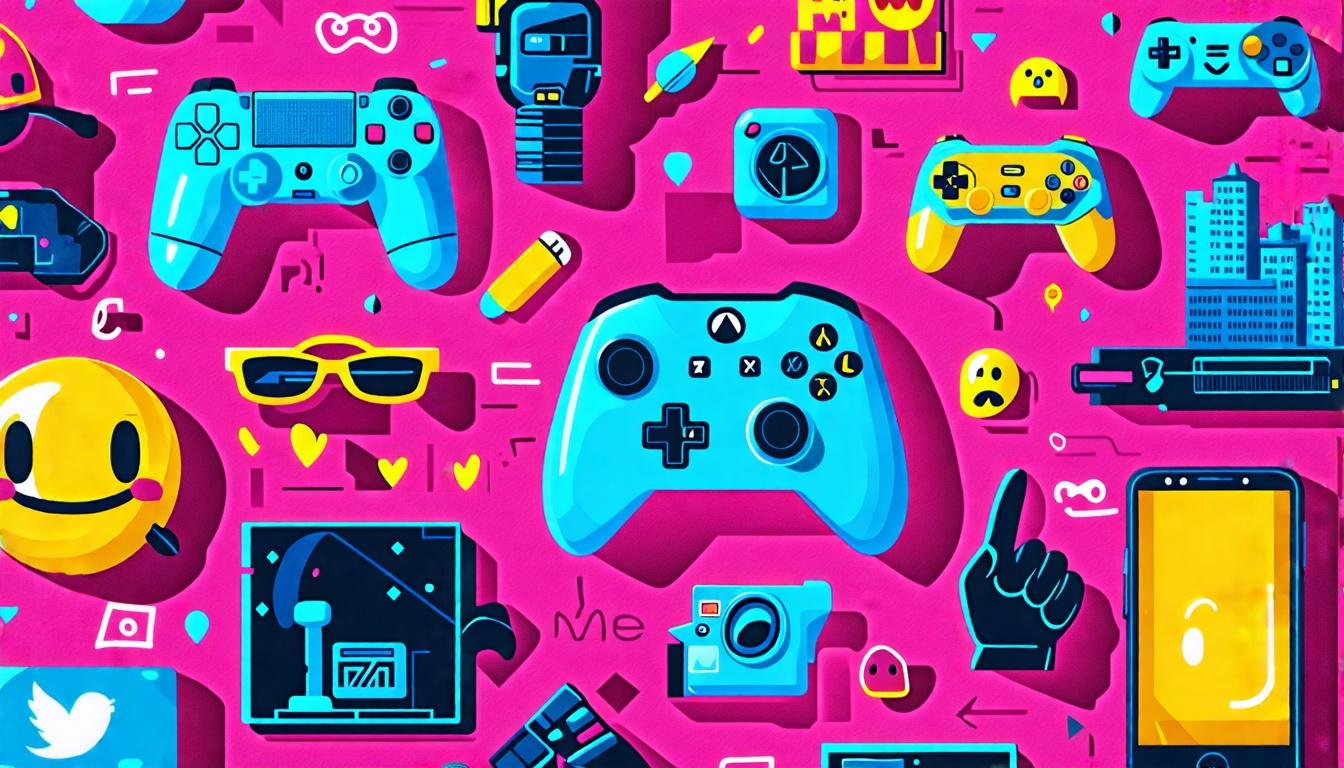 "Vibrant collage of gaming icons and protest imagery symbolizing the digital uprising of a meme-savvy generation."