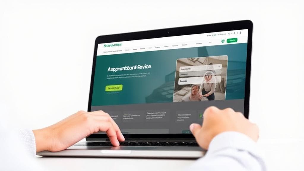 A person confidently navigating a financial website on a laptop, symbolizing the ease of opening a Roth IRA account.