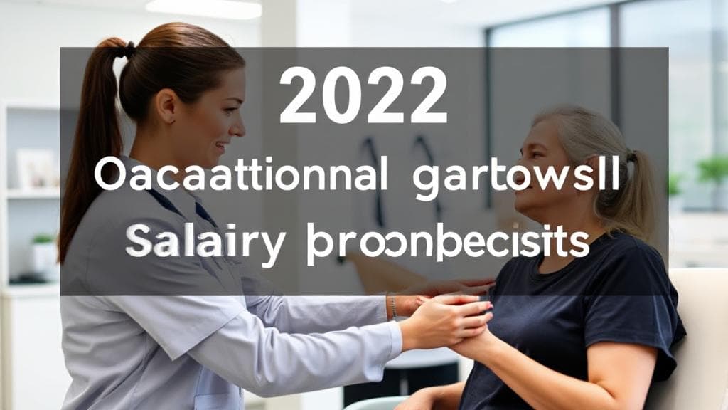 A professional occupational therapist assisting a patient in a modern clinic setting, symbolizing career growth and salary prospects in 2023.