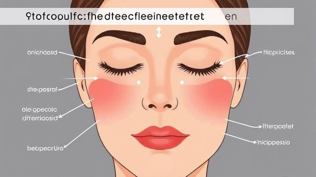 A detailed illustration highlighting key facial and neck areas for Botox injections to alleviate migraines.