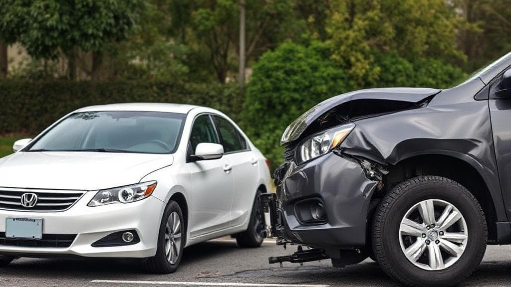 A header image depicting a rental car parked beside a damaged vehicle, symbolizing the transition and coverage period after an accident.
