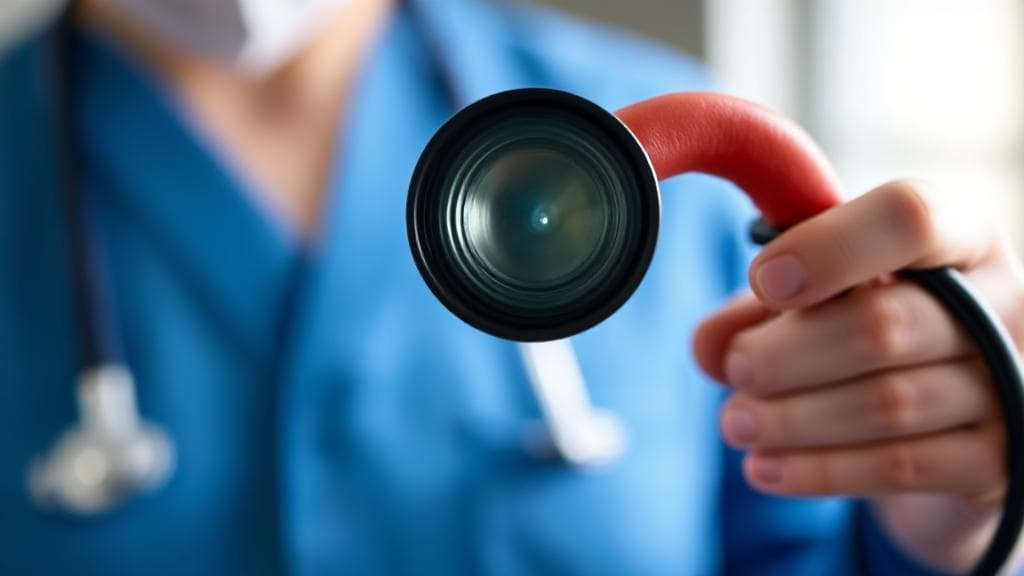 A medical professional holding a colonoscope, symbolizing the importance of early screening for colon health.