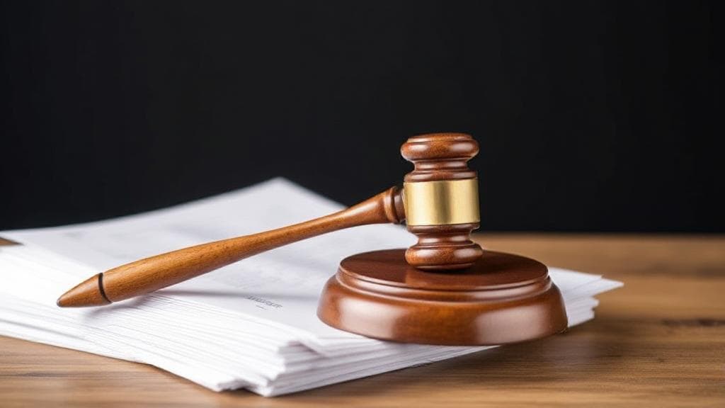 A gavel resting on a stack of documents, symbolizing the conclusion of a legal hold process.