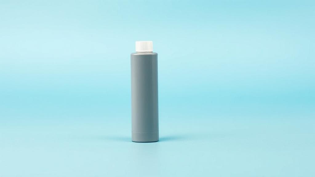 A close-up image of an inhaler against a light blue background, symbolizing respiratory health and medication guidance.