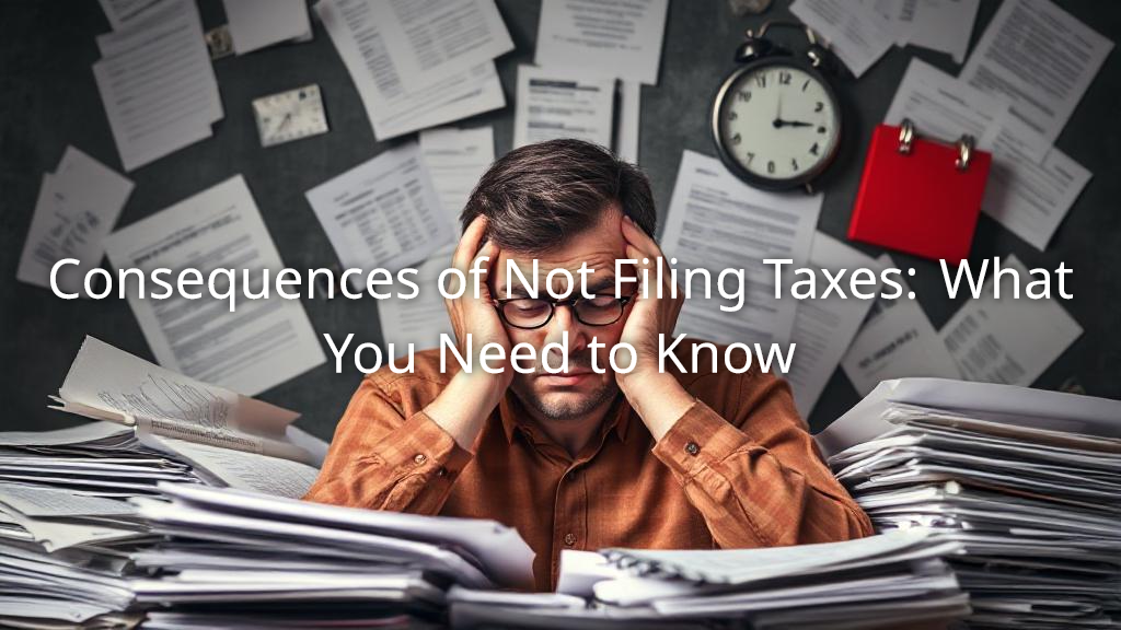Consequences of not filing taxes what you need to know
