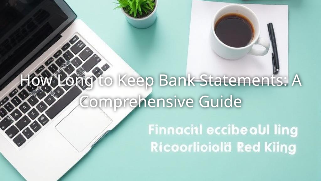 How Long To Keep Bank Statements