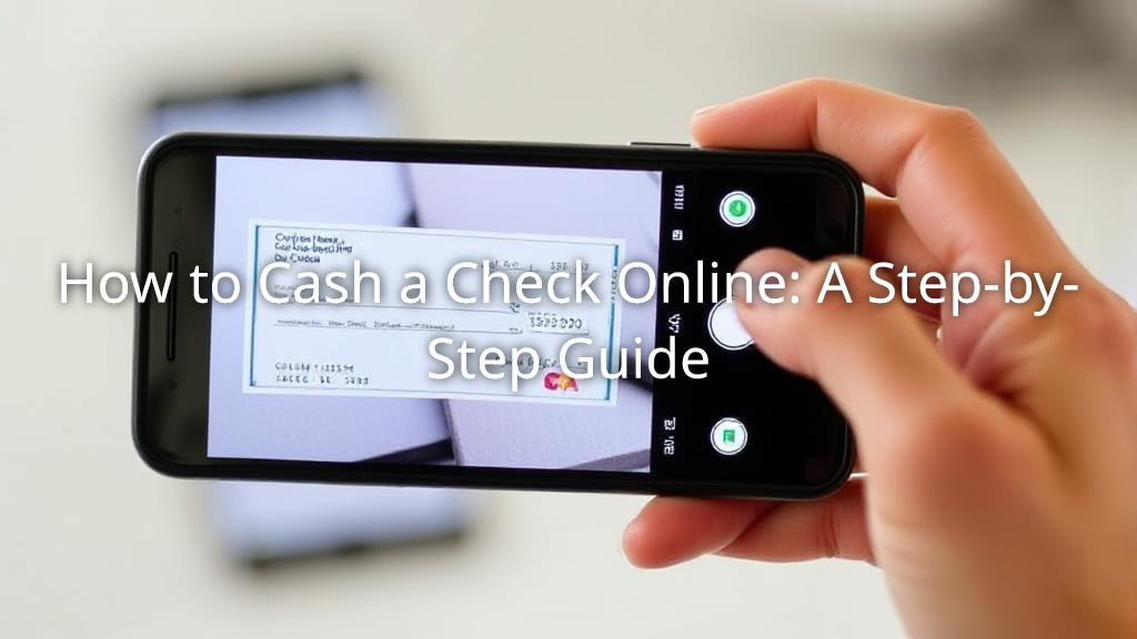 Is There A Way To Cash A Check Online How to Cash a Check Online: A Step-by-Step Guide