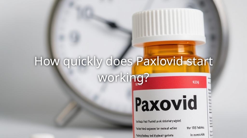 How quickly does paxlovid start working 