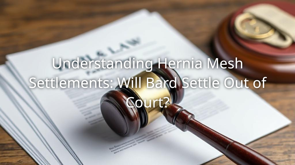 Understanding Hernia Mesh Settlements: Will Bard Settle Out of Court? Understanding Hernia Mesh Settlements: Will Bard Settle Out of Court?